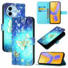 For vivo Y38 3D Painting Horizontal Flip Leather Phone Case(Golden Butterfly) - 1