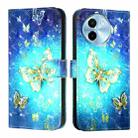 For vivo Y38 3D Painting Horizontal Flip Leather Phone Case(Golden Butterfly) - 2