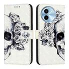 For vivo Y38 3D Painting Horizontal Flip Leather Phone Case(Skull) - 2