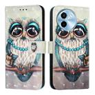 For vivo Y38 3D Painting Horizontal Flip Leather Phone Case(Grey Owl) - 2
