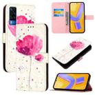 For vivo Y51 2020 India / Y51a 2021 / Y53s 4G 3D Painting Horizontal Flip Leather Phone Case(Flower) - 1