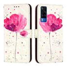 For vivo Y51 2020 India / Y51a 2021 / Y53s 4G 3D Painting Horizontal Flip Leather Phone Case(Flower) - 2