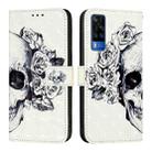 For vivo Y51 2020 India / Y51a 2021 / Y53s 4G 3D Painting Horizontal Flip Leather Phone Case(Skull) - 2