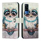 For vivo Y51 2020 India / Y51a 2021 / Y53s 4G 3D Painting Horizontal Flip Leather Phone Case(Grey Owl) - 2