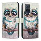 For vivo Y55 5G Global / Y55s 5G 2023 3D Painting Horizontal Flip Leather Phone Case(Grey Owl) - 2