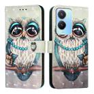 For vivo Y56 / Y16 / Y02s Global 3D Painting Horizontal Flip Leather Phone Case(Grey Owl) - 2