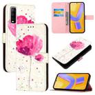 For vivo Y70S 3D Painting Horizontal Flip Leather Phone Case(Flower) - 1