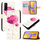 For vivo Y72 5G / iQOO Z3 5G / Y52 5G 3D Painting Horizontal Flip Leather Phone Case(Flower) - 1