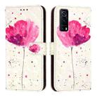 For vivo Y72 5G / iQOO Z3 5G / Y52 5G 3D Painting Horizontal Flip Leather Phone Case(Flower) - 2