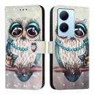 For vivo Y78 Global / Y78+ Global / V29 Lite 3D Painting Horizontal Flip Leather Phone Case(Grey Owl) - 2