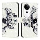 For vivo S19 Pro 3D Painting Horizontal Flip Leather Phone Case(Skull) - 2