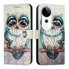 For vivo S19 Pro 3D Painting Horizontal Flip Leather Phone Case(Grey Owl) - 2