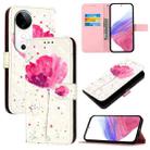 For vivo S19 3D Painting Horizontal Flip Leather Phone Case(Flower) - 1