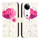 For vivo S19 3D Painting Horizontal Flip Leather Phone Case(Flower) - 2