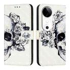 For vivo S19 3D Painting Horizontal Flip Leather Phone Case(Skull) - 2