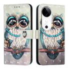 For vivo S19 3D Painting Horizontal Flip Leather Phone Case(Grey Owl) - 2