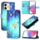 For vivo Y28 4G 3D Painting Horizontal Flip Leather Phone Case(Golden Butterfly) - 1