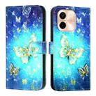 For vivo Y28 4G 3D Painting Horizontal Flip Leather Phone Case(Golden Butterfly) - 2