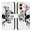 For vivo Y28 4G 3D Painting Horizontal Flip Leather Phone Case(Skull) - 2