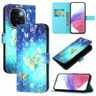 For vivo iQOO Z9s Pro 5G India 3D Painting Horizontal Flip Leather Phone Case(Golden Butterfly) - 1