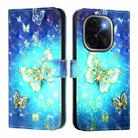 For vivo iQOO Z9s Pro 5G India 3D Painting Horizontal Flip Leather Phone Case(Golden Butterfly) - 2