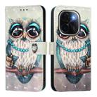 For vivo iQOO Z9s Pro 5G India 3D Painting Horizontal Flip Leather Phone Case(Grey Owl) - 2