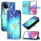 For vivo V40e 5G India 3D Painting Horizontal Flip Leather Phone Case(Golden Butterfly) - 1