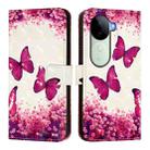 For vivo V40e 5G India 3D Painting Horizontal Flip Leather Phone Case(Rose Butterfly) - 2