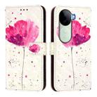 For vivo V40e 5G India 3D Painting Horizontal Flip Leather Phone Case(Flower) - 2