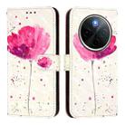 For vivo Y300 Pro 3D Painting Horizontal Flip Leather Phone Case(Flower) - 2