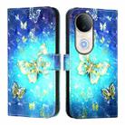 For vivo S20 3D Painting Horizontal Flip Leather Phone Case(Golden Butterfly) - 2