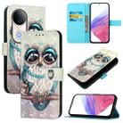 For vivo S20 3D Painting Horizontal Flip Leather Phone Case(Grey Owl) - 1