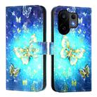 For vivo S30 3D Painting Horizontal Flip Leather Phone Case(Golden Butterfly) - 2