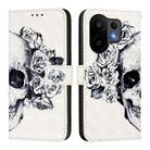 For vivo S30 3D Painting Horizontal Flip Leather Phone Case(Skull) - 2
