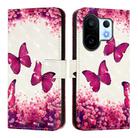 For vivo S30 Pro mini 3D Painting Horizontal Flip Leather Phone Case(Rose Butterfly) - 2