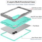 For Xiaomi Redmi Pad Pro 12.1 Shockproof Silicone Hybrid PC Tablet Case with Holder(Mint Green + Grey) - 3