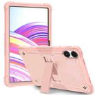 For Xiaomi Redmi Pad Pro 12.1 Shockproof Silicone Hybrid PC Tablet Case with Holder(Rose Gold) - 1