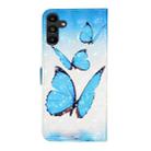 For Samsung Galaxy S24 FE 5G Oil Embossed 3D Drawing Leather Phone Case(3 Butterflies) - 3