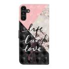 For Samsung Galaxy S25 5G Oil Embossed 3D Drawing Leather Phone Case(Stitching Marble) - 3