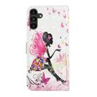 For Samsung Galaxy S25 5G Oil Embossed 3D Drawing Leather Phone Case(Flower Fairy) - 3