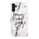 For Samsung Galaxy S25 5G Oil Embossed 3D Drawing Leather Phone Case(Words Marble) - 3