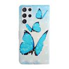 For Samsung Galaxy S25 Ultra 5G Oil Embossed 3D Drawing Leather Phone Case(3 Butterflies) - 3