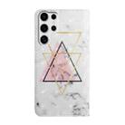 For Samsung Galaxy S25 Ultra 5G Oil Embossed 3D Drawing Leather Phone Case(Triangular Marble) - 3