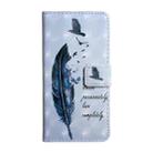 For Samsung Galaxy S25 Ultra 5G Oil Embossed 3D Drawing Leather Phone Case(Blue Feather) - 2
