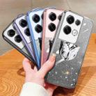 For OPPO Reno8 Pro+ Plated Gradient Glitter Butterfly Holder TPU Phone Case(Silver) - 2