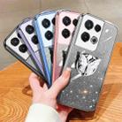 For OPPO Reno8 Pro Plated Gradient Glitter Butterfly Holder TPU Phone Case(Silver) - 2