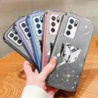 For OPPO Reno6 Pro 5G Plated Gradient Glitter Butterfly Holder TPU Phone Case(Silver) - 2