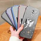 For OPPO Reno Z Plated Gradient Glitter Butterfly Holder TPU Phone Case(Silver) - 2