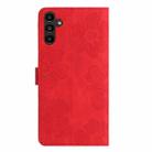 For Samsung Galaxy S25 5G Flower Embossing Pattern Leather Phone Case(Red) - 3