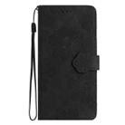For Samsung Galaxy S25+ 5G Flower Embossing Pattern Leather Phone Case(Black) - 2